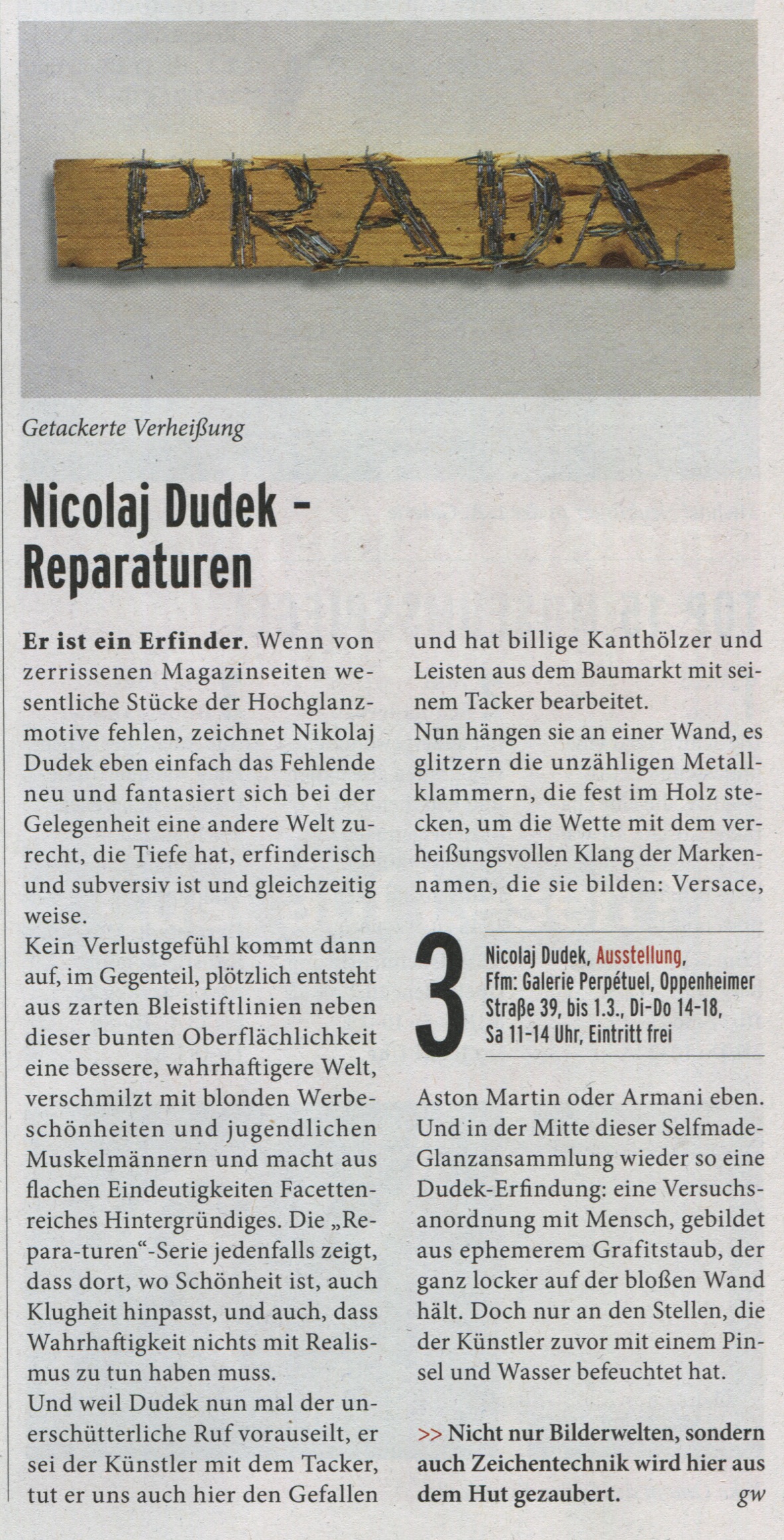 Press article Frankfurt Journal