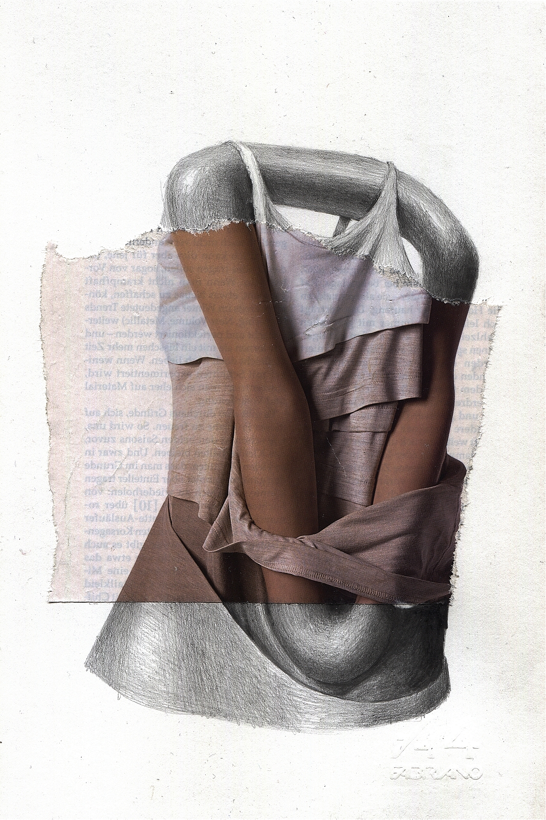 "Gestell", 2013, pencil, collage, 16.5 x 24 cm