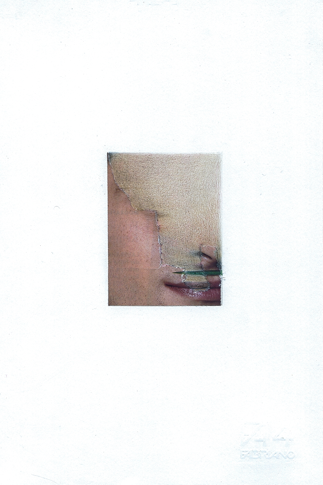 "Ancient", 2013, pencil, collage, 16.5 x 24 cm