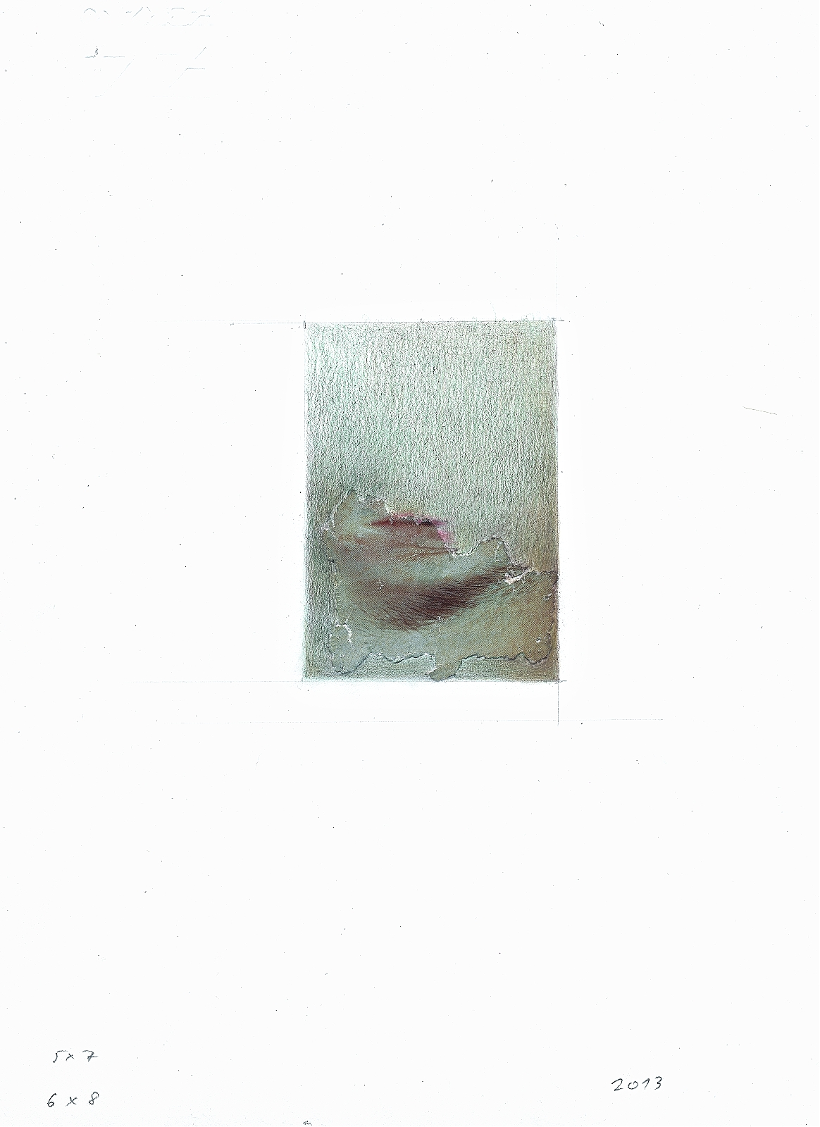 "Ancient II", 2013, pencil, collage, 16.5 x 24 cm