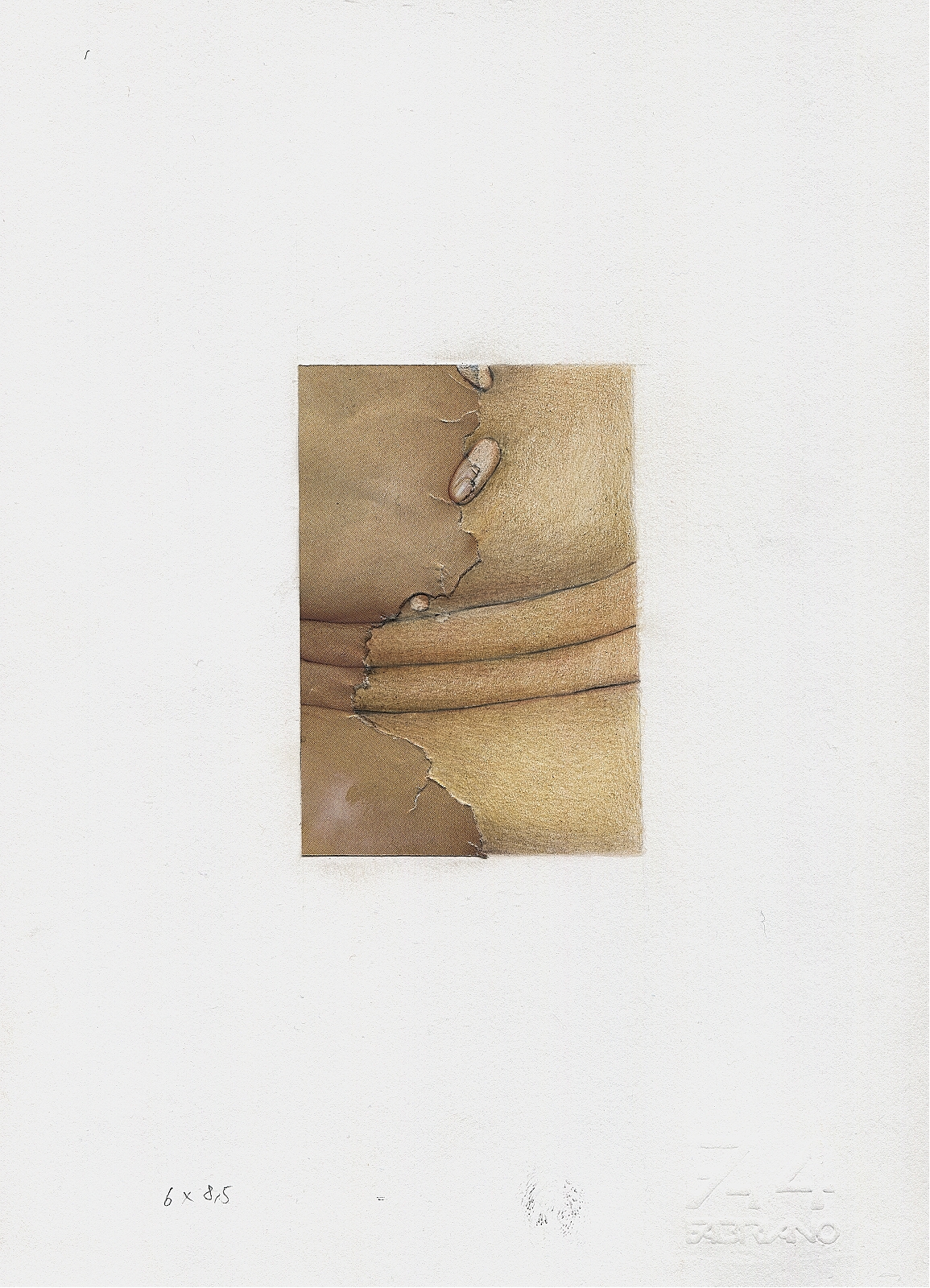 "Body map", 2013, pencil, collage, 16.5 x 24 cm