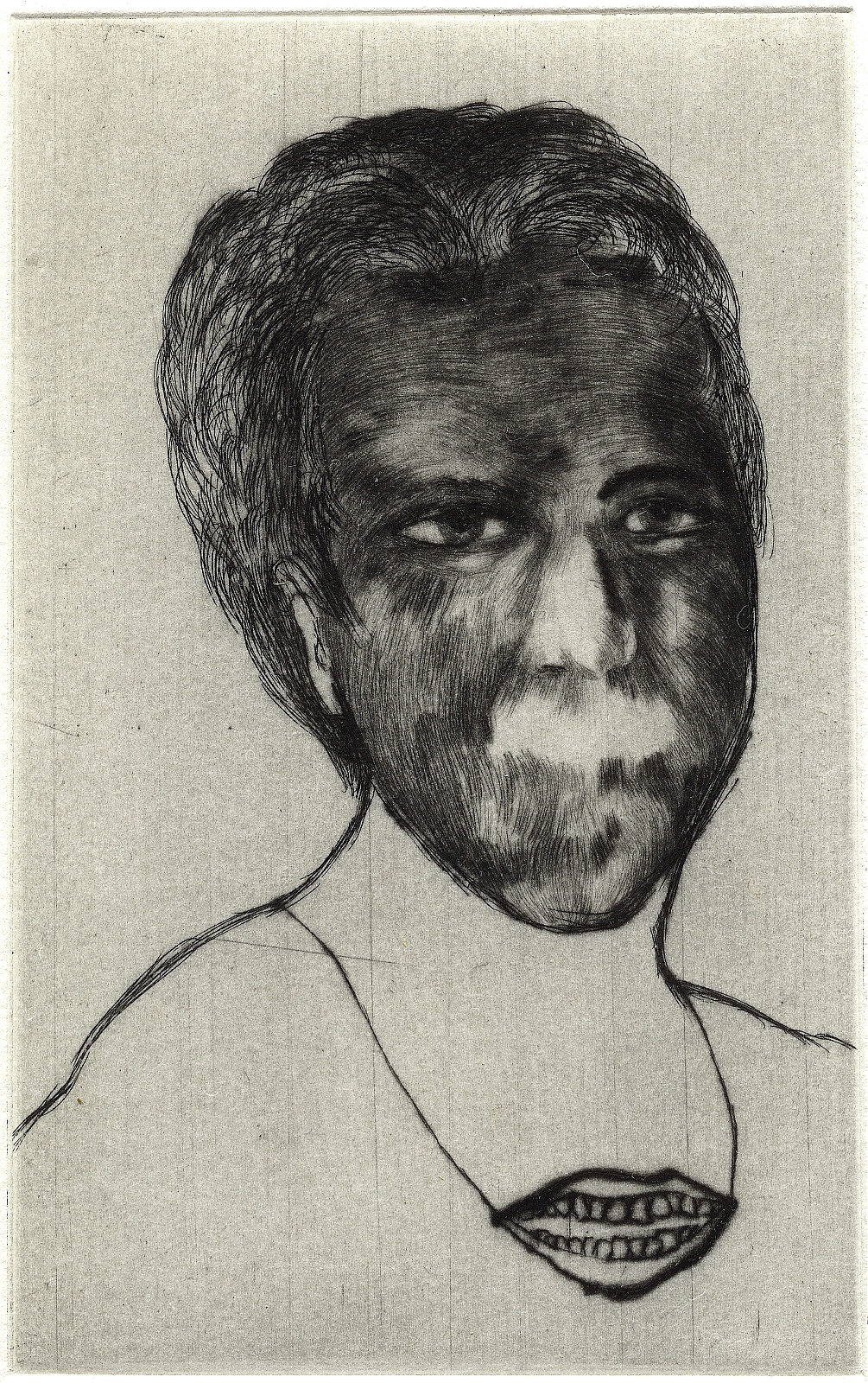 „Bad talk“, 2007, drypoint, etching, 11 x 17,7 cm