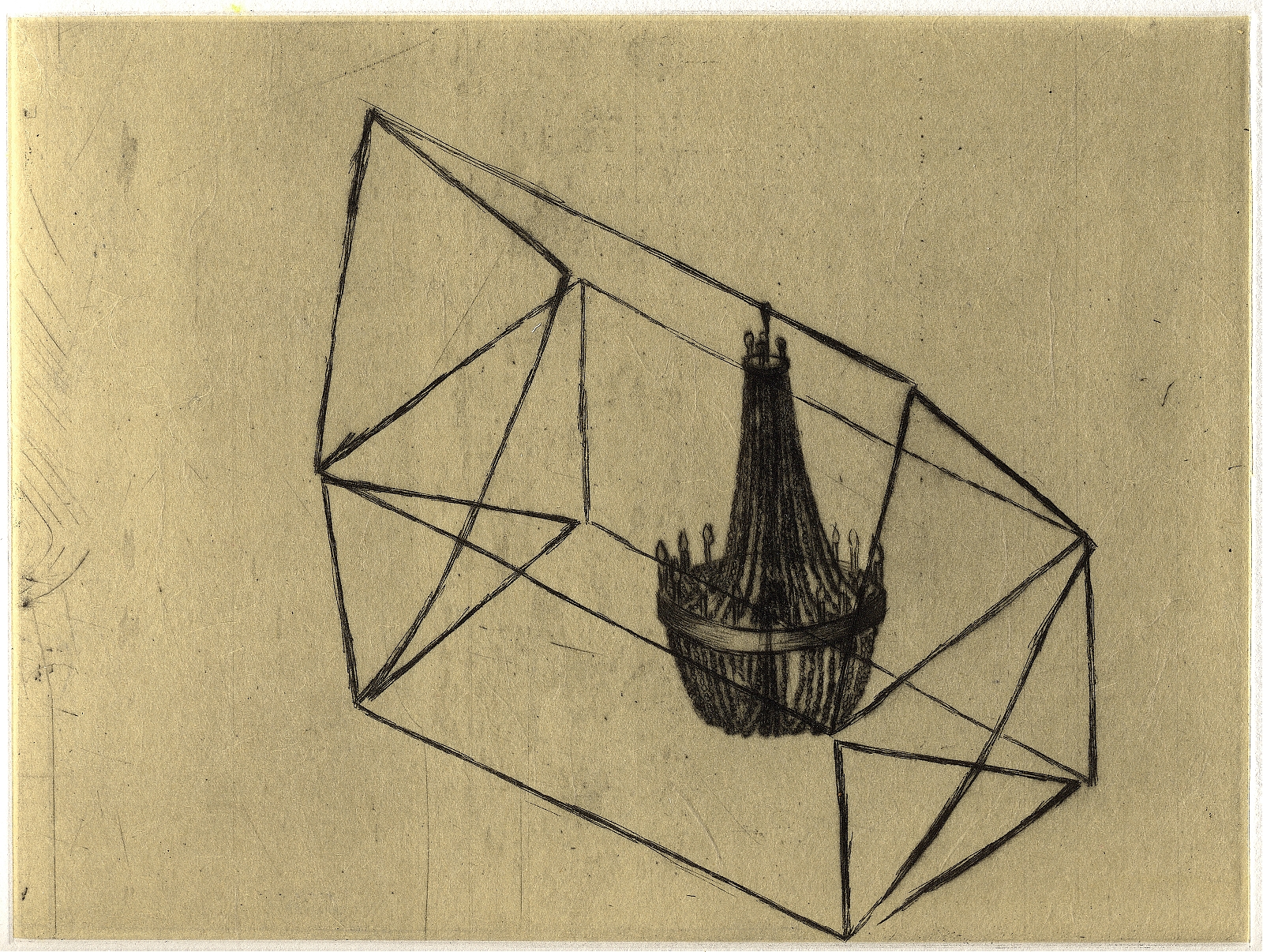 „Social scissors“, 2007, drypoint, 24 x 18.3 cm