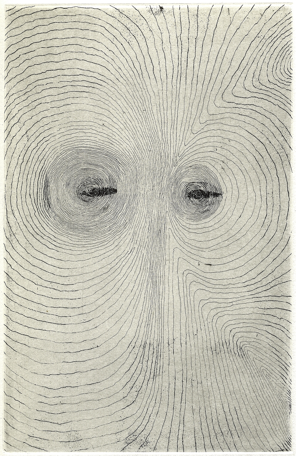 „Headscape“, 2007, drypoint, etching, appr. 13 x 19 cm