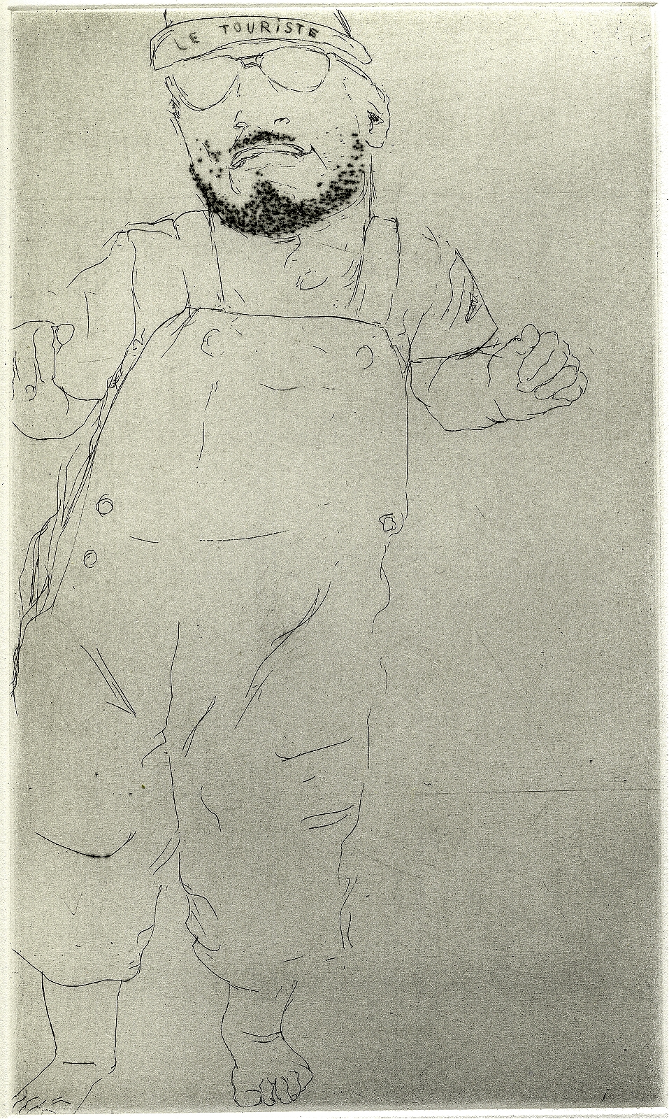 „Tourist“, 2007, drypoint, 13,2 x 22,2 cm
